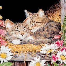 Схема вышивки «сон на сеновале»