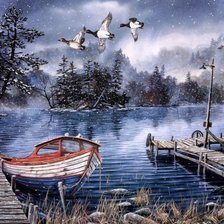 Схема вышивки «Причал»