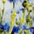 Предпросмотр схемы вышивки «васильки, поле» (№563725)