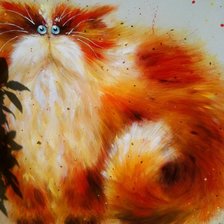 Схема вышивки «Серия "Забавные кошки"»