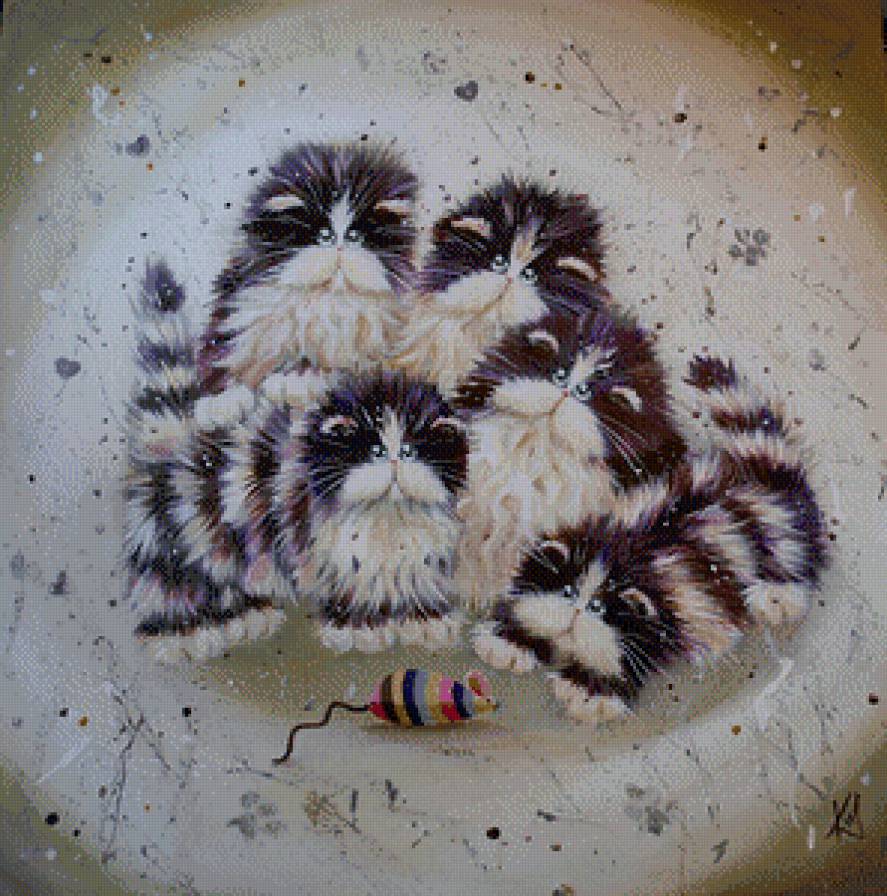 Серия "Забавные кошки" - кошки, животные - предпросмотр