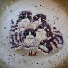 Схема вышивки «Серия "Забавные кошки"»