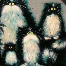 Схема вышивки «Серия "Забавные кошки"»