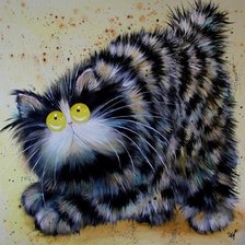 Схема вышивки «Серия "Забавные кошки"»