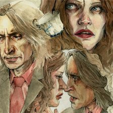 Схема вышивки «М-р Голд и Белль»