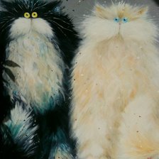 Схема вышивки «Серия "Забавные кошки"»