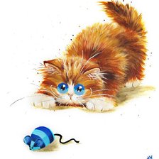 Схема вышивки «Серия "Забавные кошки"»