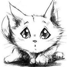 Схема вышивки «киска»