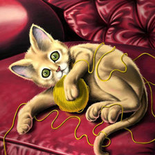 котя  с клубком