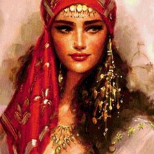 Схема вышивки «девушка»