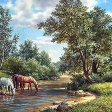 Схема вышивки «михаил сатаров 16 на водопое»