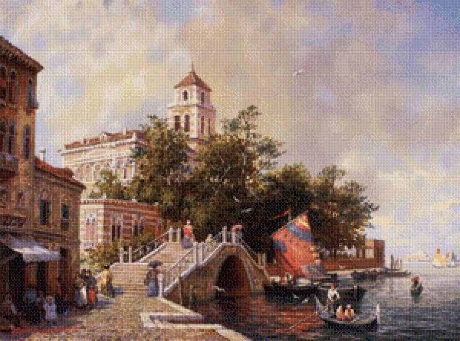 михаил сатаров 21 венеция - михаил сатаров, венеция, канал, лодка, гондола, город, мост - предпросмотр