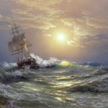 Схема вышивки «михаил сатаров 26 шторм на море»