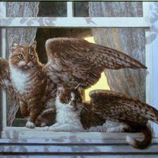 Схема вышивки «...И приучу я летучую кошку к нам прилетать вечерком!»