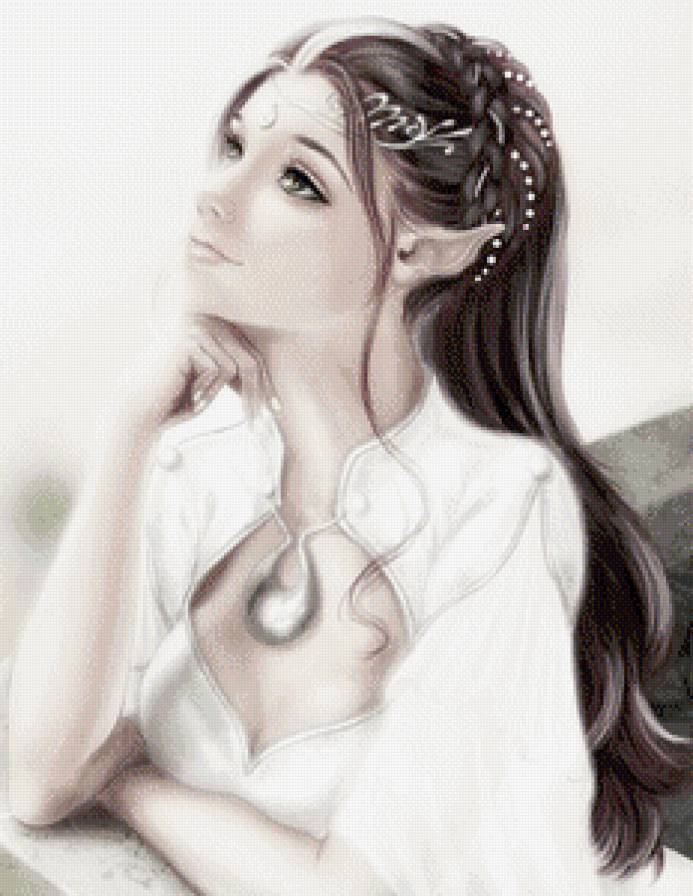 Эльфийка - девушка, красавица, фэнтези - предпросмотр