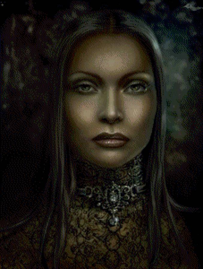 Девушка-загадка - фэнтези, дама, красавица, девушка - предпросмотр