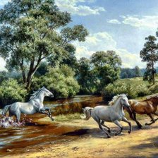 Схема вышивки «михаил сатаров 37 кони»