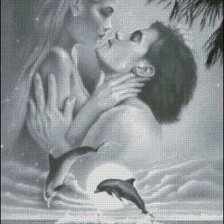 Схема вышивки «двое»