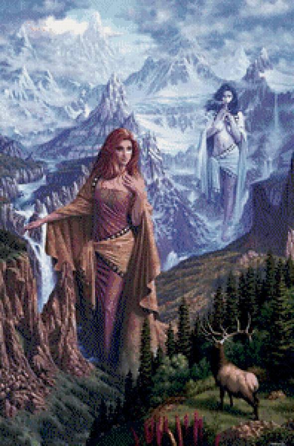 девушки - девушки, горы - предпросмотр