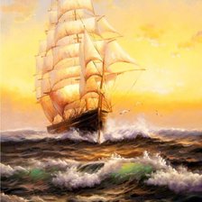 Схема вышивки «Фрегат»