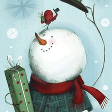 Схема вышивки «Снеговик»