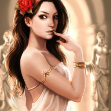 Схема вышивки «Девушка»