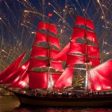 Схема вышивки «алые паруса 1»