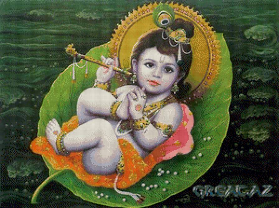 Серия"Индийские мотивы" - дети, восток, божество, ребенок, индия - предпросмотр