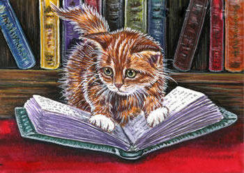 кот ученый - котики - оригинал