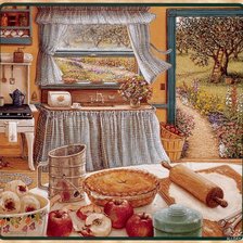 Схема вышивки «сейчас будет пирог»