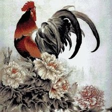 Схема вышивки «Схема вышивки крестом "Китайский петух"»