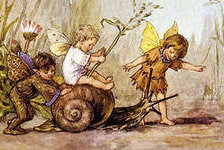 Схема вышивки «эльфики с улиткой»