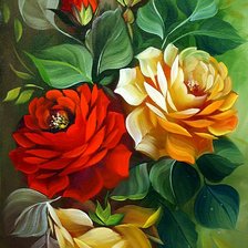 Схема вышивки «Розы»