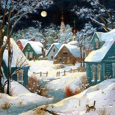 зимняя деревушка