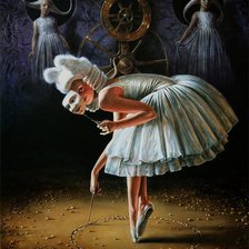 Схема вышивки «балерина»