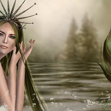 Схема вышивки «Красивая русалка»