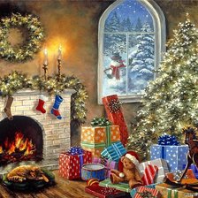 Схема вышивки «ники боэм 1 подарки на рождество»