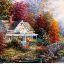 Схема вышивки «ники боэм 6 домики»