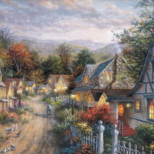 Схема вышивки «ники боэм 7 улочка в деревне»