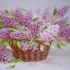 Схема вышивки «Сирень»