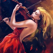 Схема вышивки «Скрипачка»