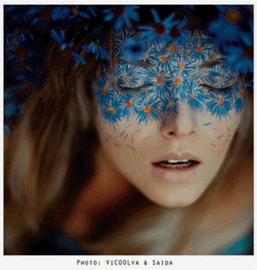 Нежность - цветы, лицо, губы, портрет, девушка - предпросмотр