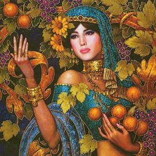 Схема вышивки «Хозяйка осень»