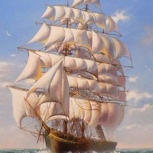 Схема вышивки «Парусник»