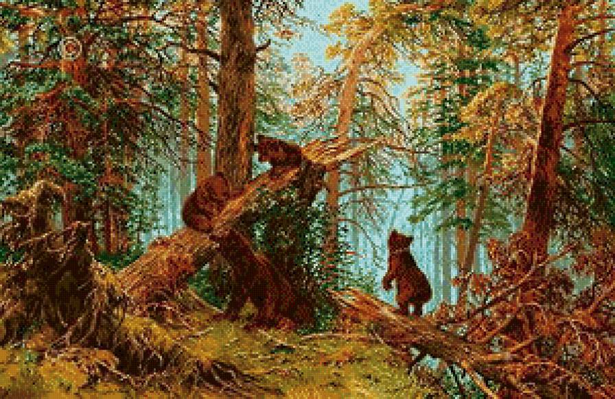 бурые мишки - мишки, картина - предпросмотр