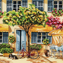 Схема вышивки «Летнее кафе»