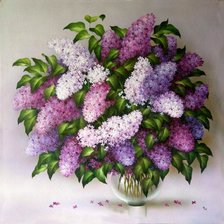 Схема вышивки «букет сирени»