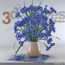 Схема вышивки «На светлом фоне васильки»