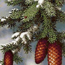 Схема вышивки «сосна»