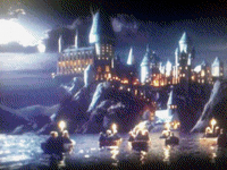 Хогвартс в нвчале года - вечер, гарии поттер, хогвартс - предпросмотр